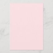 Roze Blush Botanisch Bloemend Huwelijksdiner Menu (Achterkant)