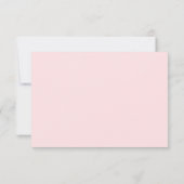 Roze Blush Botanische Bloem Bruiloft RSVP Kaartje (Achterkant)