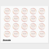 Roze blush botanische finale trekkers ronde sticker (Vel)