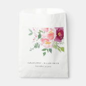 Roze Blush Bourgogne Roos Waterverf bruiloft Bedankzakje (Voorkant)