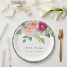 Roze Blush Bourgogne Roos Waterverf bruiloft