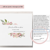 Roze, Blush, Bourgondische bloemenbruiloft scheure All In One Uitnodiging