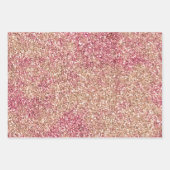 Roze Blush Bronze Ombre Sparkle Glitter Inpakpapier Vel (Voorkant 2)