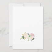 Roze Blush bruids douche uitnodiging (Achterkant)