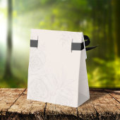 Roze Blush Bruiloft Bloemen Botanische Typografie Bedankdoosjes