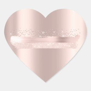Roze Blush Bruiloft Feest Sweet 16e Hart Sticker