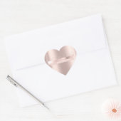 Roze Blush Bruiloft Feest Sweet 16e Hart Sticker (Envelop)
