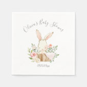 Roze Blush Bunny Rabbit Girl Baby shower Servet (Voorkant)