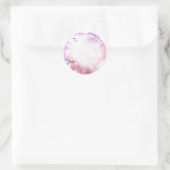 Roze Blush Cadeaubijslabel Ronde Sticker (Tas)