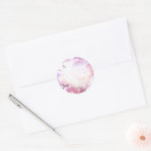Roze Blush Cadeaubijslabel Ronde Sticker (Envelop)