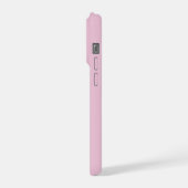 Roze blush champagne aangepaste moderne dachsund iPhone hoesje (Linkerkant)