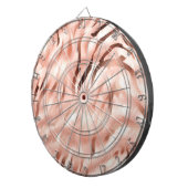 Roze Blush Champagne Roos Zebra Dartbord (Voorkant Rechts)