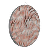 Roze Blush Champagne Roos Zebra Dartbord (Voorkant Links)