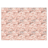 Roze Blush Champagne Roos Zebra Tafelkleed (Voorkant (Horizontaal))