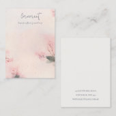 Roze blush Cherry Blossom Blank Jewelry Display Visitekaartje (Voorkant / Achterkant)