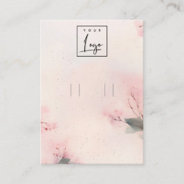 Roze blush Cherry Blossom Logo Hoop Holder Visitekaartje