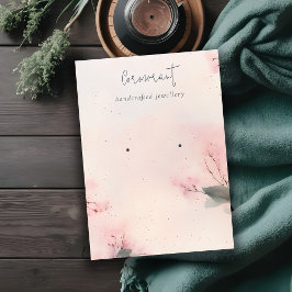 Roze Blush Cherry Blossom Stud Earning Display Visitekaartje