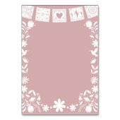 Roze Blush Cielito Lindo Doopfeest Kaart (Achterkant)