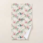 Roze Blush Cream Orchidee Bloem Bad Handdoek (Handdoek)
