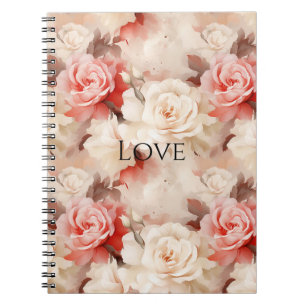 Roze Blush Cream Roos Bloemen Notitieboek