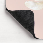 Roze Blush Cream Witte Libel Muismat (Hoek)