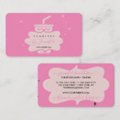 Roze blush Cute Tumbler mok Visitekaartje (Voorkant / Achterkant)