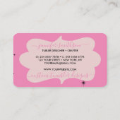 Roze blush Cute Tumbler mok Visitekaartje (Achterkant)