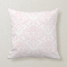 Roze Blush Damask Floral Traditional Pillow Kussen
