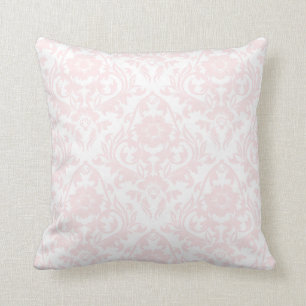 Roze Blush Damask Floral Traditional Pillow Kussen