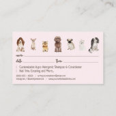Roze blush Dog Groomer Pet Appointment Visitekaartje (Achterkant)