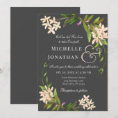 Roze Blush Elegant Garden Floral Christelijk bruil Kaart (Voorkant / Achterkant)