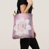 Roze Blush Elegant Lotus OM Canvas tas (Dichtbij)