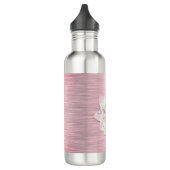 Roze Blush Elegant Lotus OM Logo Waterfles (Links)