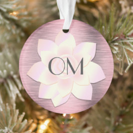 Roze Blush Elegant Lotus OM Ornament