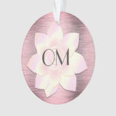 Roze Blush Elegant Lotus OM Ornament (voorkant)