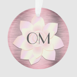 Roze Blush Elegant Lotus OM Ornament