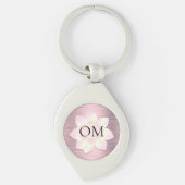 Roze Blush Elegant Lotus OM Sleutelhanger (Voorkant)