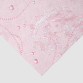 Roze Blush Elegant Parels Vrijgezellenfeest Tissuepapier (Detail)
