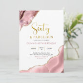 Roze Blush en Gold Sixty en Fabulous Kaart (Staand voorkant)