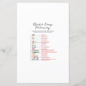 Roze Blush en Gold Vrijgezellenfeest Game PRINED (Achterkant)