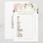 Roze Blush en Gold Vrijgezellenfeest Game PRINED (Voorkant / Achterkant)