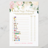 Roze Blush en Gold Vrijgezellenfeest Game PRINED (Voorkant)