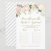 Roze Blush en Gold Vrijgezellenfeest Game PRINED (Voorkant / Achterkant)