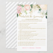 Roze Blush en Gold Vrijgezellenfeest Game PRINED (Voorkant / Achterkant)