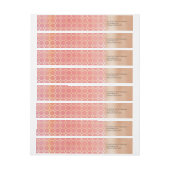 Roze Blush en gouden bruiloft Adresetiketten (Vel)