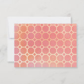 Roze Blush en Gouden Romantische Trouw RSVP Kaart (Achterkant)