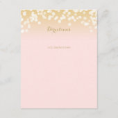 Roze Blush en Gouden Sparkle Informatie Kaart (Achterkant)