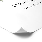 Roze Blush en Groene Aangepaste Tekst Bord Poster (Hoek)