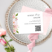 Roze, Blush en Roos Gouden Bruiloft QR Code RSVP