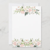 Roze Blush Eucalyptus Bloemen Huwelijksuitnodiging Kaart (Achterkant)